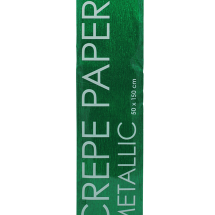 Papel Crepé Verde Metalizado 50cm 1,5m