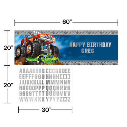 Banner Monster Truck Personalizable 1.5m