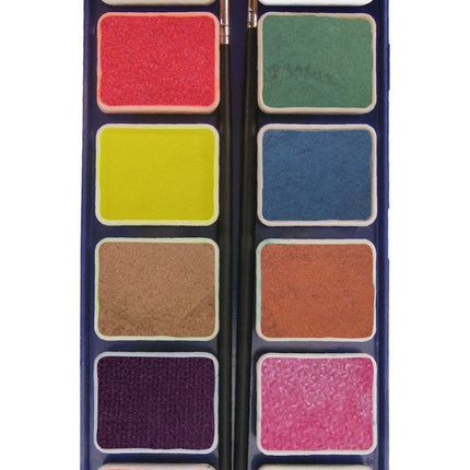 PXP Paleta Colores Metálicos 12 piezas con 2 pinceles