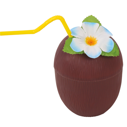 Paja Y Flor De Vidrio De Coco