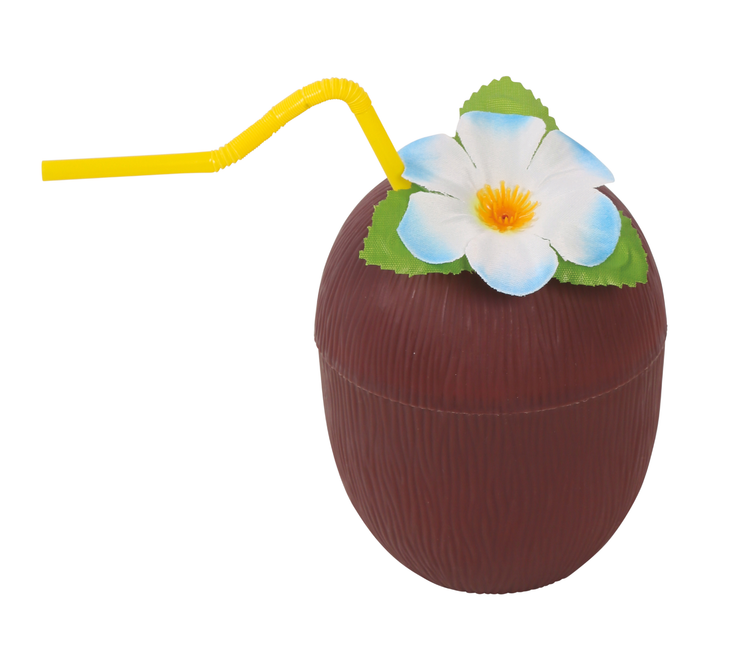 Paja Y Flor De Vidrio De Coco