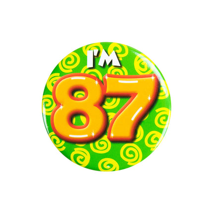 Tengo 87 años Botón 87 años 5,5cm