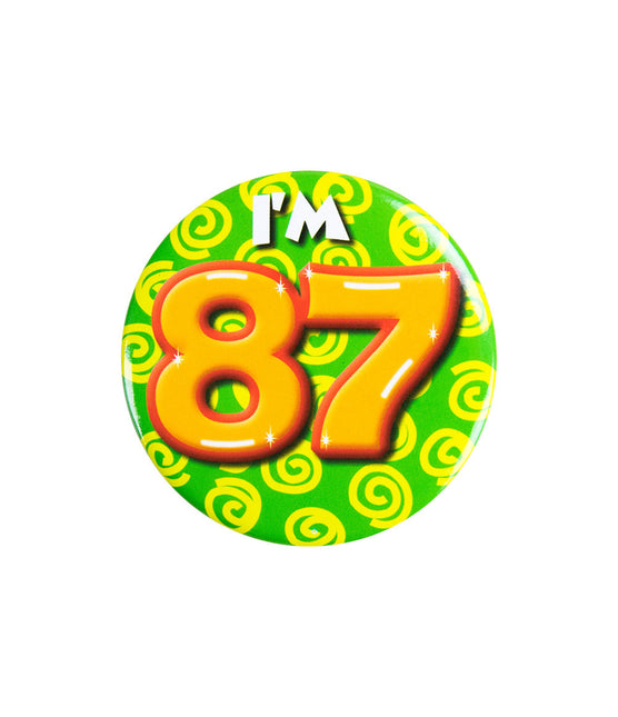Tengo 87 años Botón 87 años 5,5cm