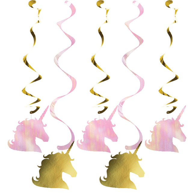 Unicornio Colgante Decoración 5pcs