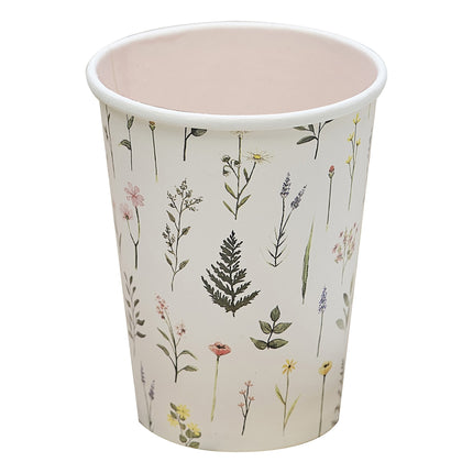 Vasos de Flores de Colores 250ml 8uds.
