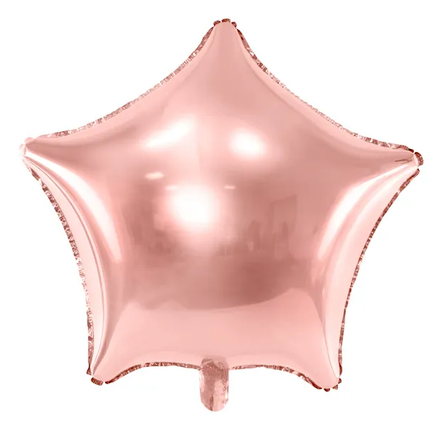 Globo de Helio Estrella Oro Rosa Vacío 70cm