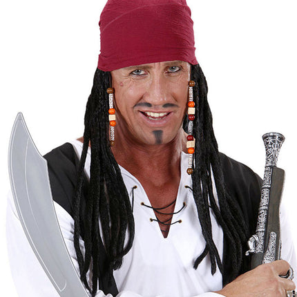 Peluca Pirata Carabic Con Bandana