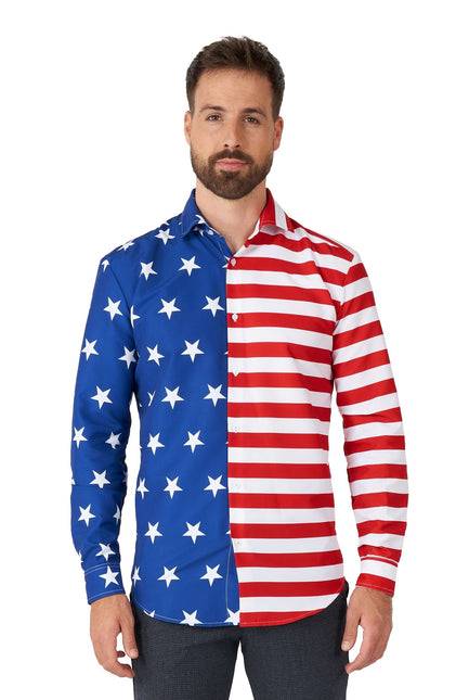 Camiseta USA Flag Hombre <tc>Suitmeister</tc>