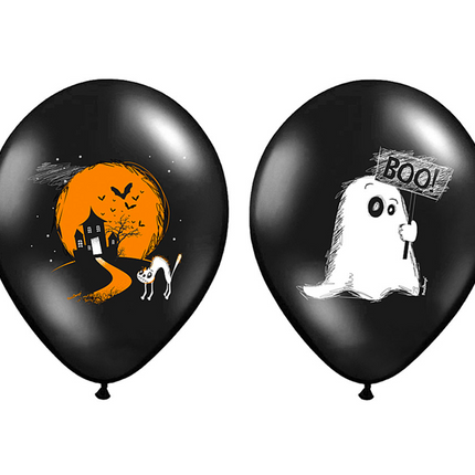 Globos de Halloween ¡Boo! 30cm 6pcs