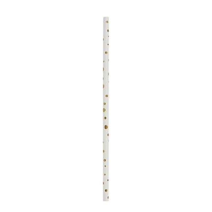 Pajitas de Papel Lunares Dorados Blanco 20cm 8pcs