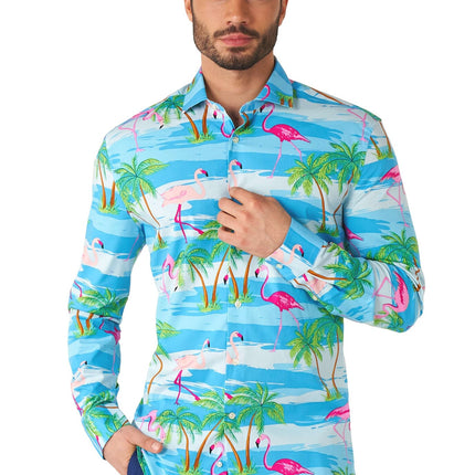 Camisa Hawaii Flamingo Hombre <tc>OppoSuits</tc>