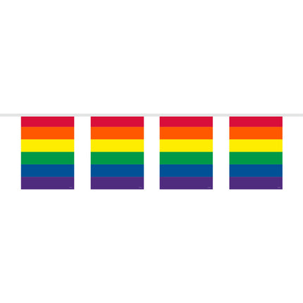 Línea de bandera arco iris 10 m