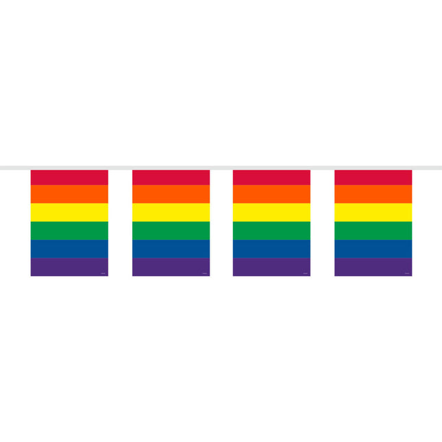 Línea de bandera arco iris 10 m