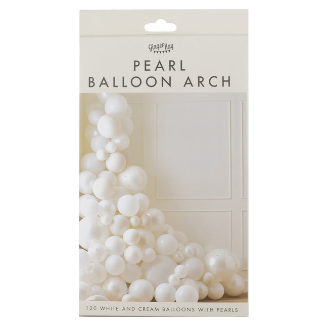 Arco de globos blancos