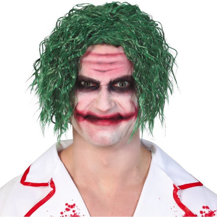 Peluca de Halloween Joker Verde