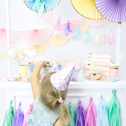 Sombreros de fiesta de colores 10cm 6uds.
