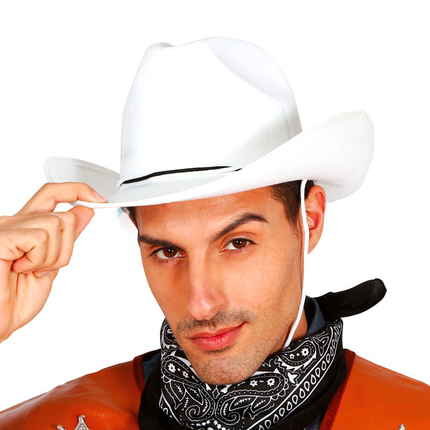 Sombrero de vaquero blanco