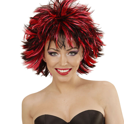 Peluca Negra Roja