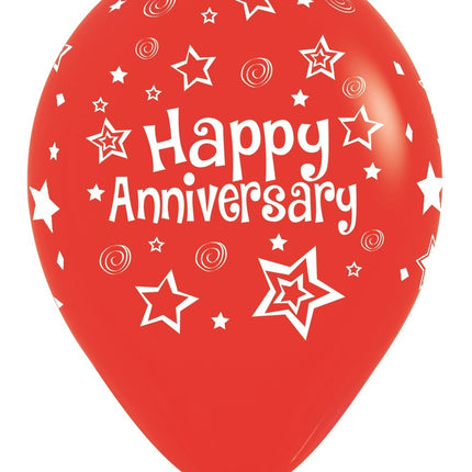 Globos Feliz Aniversario Mix 30cm 25pcs