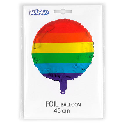 Globo de Helio Arco Iris Doble Cara Vacío 45cm