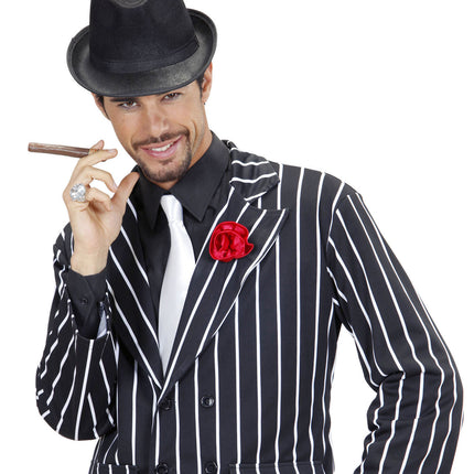 Gángster Sombrero Negro Con Banda Negra