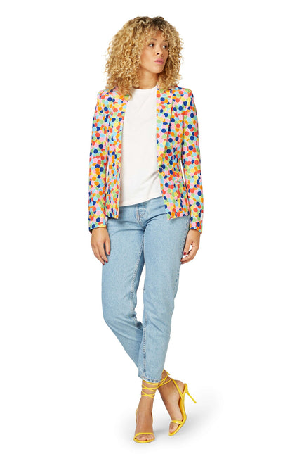 Blazer de confeti de fiesta para mujer <tc>OppoSuits</tc>