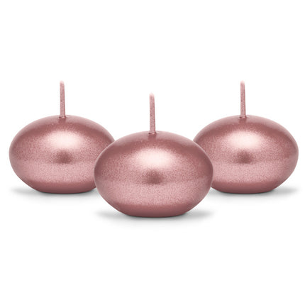 Vela Flotante Oro Rosa 4cm 50pcs