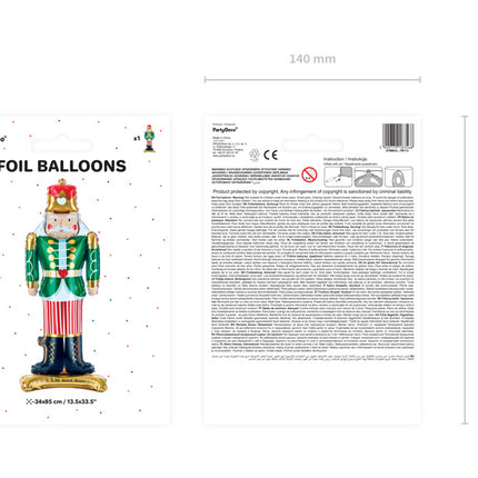 Globo de Helio Cascanueces Vacío 85cm