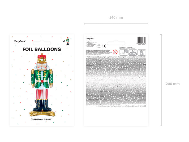 Globo de Helio Cascanueces Vacío 85cm