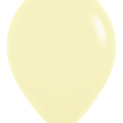 Globos Amarillo Mate Pastel 30cm 12pcs