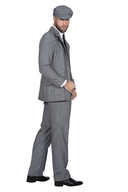 Traje Chaqueta años 20 Rugientes Hombre Gris
