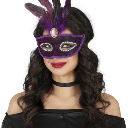 Antifaz Veneciano Morado