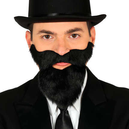 Barba y bigote negros