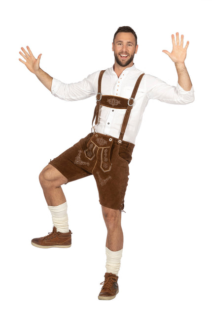 Lederhose Marrón Hombre Corto