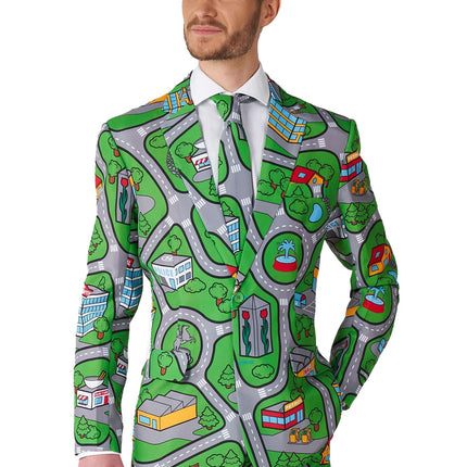 Alfombra de Juego Traje Verde Hombre <tc>Suitmeister</tc>