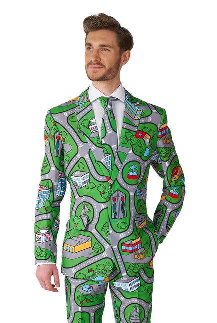 Alfombra de Juego Traje Verde Hombre <tc>Suitmeister</tc>
