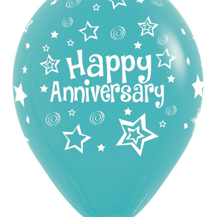 Globos Feliz Aniversario Mix 30cm 25pcs