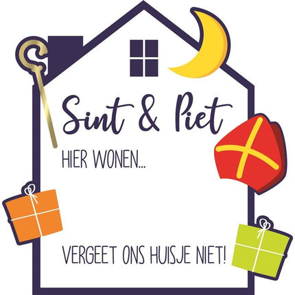 Cartel de Sinterklaas para Ventana Escribible 50cm