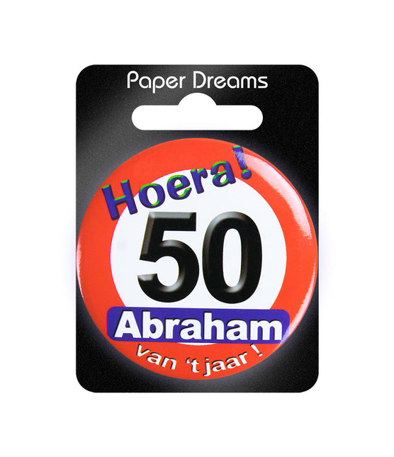 Abraham Button 50 años Señal de tráfico 5,5cm