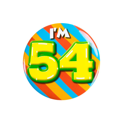 Tengo 54 años Botón 54 5,5cm
