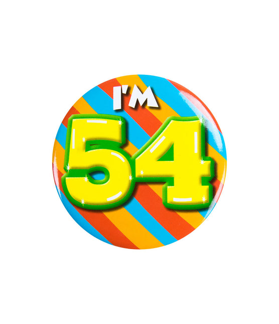 Tengo 54 años Botón 54 5,5cm