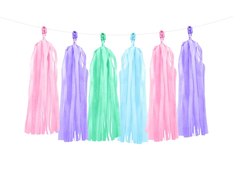 Guirnalda de borlas de colores 2m