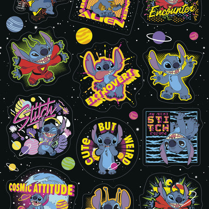 Pegatinas Disney Stitch Purpurina