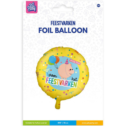 Globo de aluminio - Cerdo de fiesta