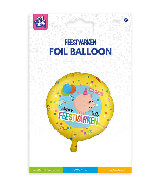 Globo de aluminio - Cerdo de fiesta