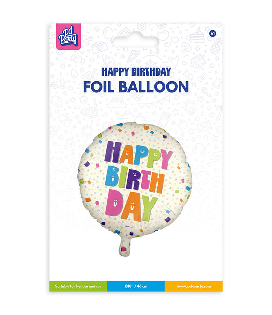 Globo de aluminio - Feliz cumpleaños