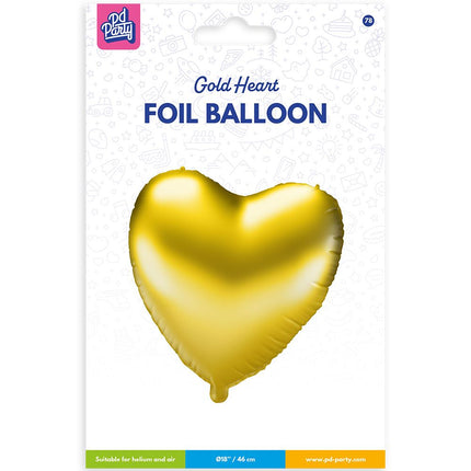 Globo de foil - Corazón dorado