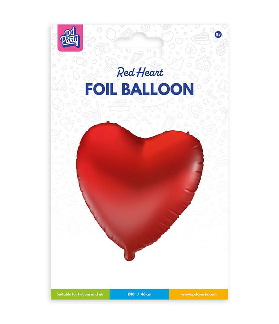Globo de aluminio - Corazón rojo