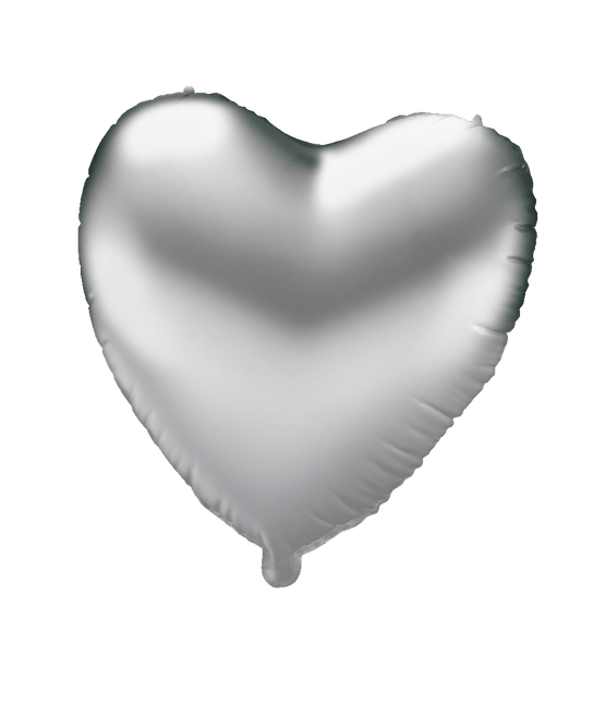 Globo de aluminio - Corazón plateado