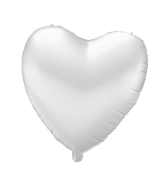 Globo de foil - Corazón blanco
